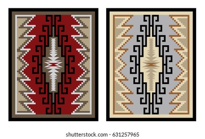 Colorful geometric pattern, blanket, banner. American Indians style. Navajo tribe style.