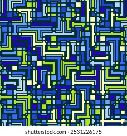Farbiges geometrisches Muster. Nahtlose geometrische Farbzusammensetzung. Vorlage für Hintergründe, Texturen und kreatives Design