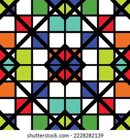 Ilustración de diseño de patrones geométricos coloridos