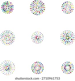 Design de padrão geométrico colorido com formas que criam arte bonita