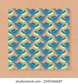 Diseño de patrones geométricos coloridos con ondas