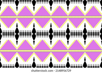 Colorful geometric pattern. Ethnic vector texture. Seamless background Design for Fabric. Traditional ornament.