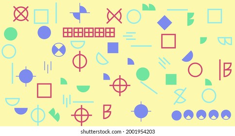 colorful Geometric pattern for fashion and wallpaper. Memphis style 