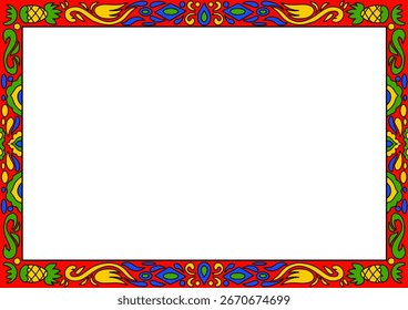 Colorful Geometric Pattern Frame Illustration