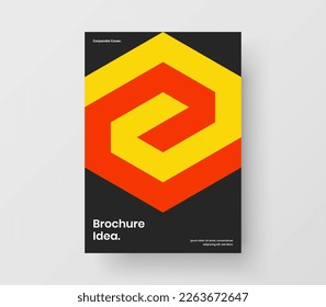 Colorful geometric pattern front page layout. Abstract company cover design vector concept.