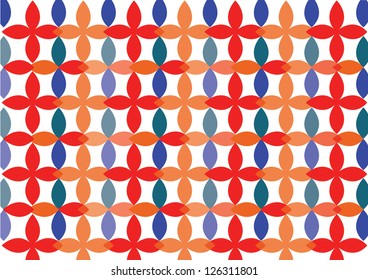 colorful geometric pattern with leaf crossings