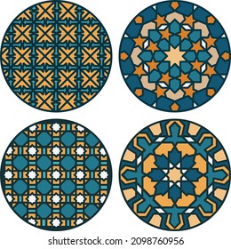 Colorful Geometric Pattern Mandala Set