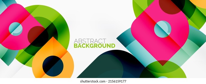 Patrón geométrico colorido, fondo abstracto mínimo para fondo de pared, banner, presentación