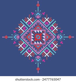 colorful geometric pattern pixel art modern graphics design. 