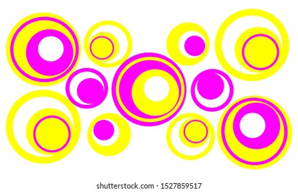 Colorful geometric pattern, round shapes, template for print, cover, vector illustration. 