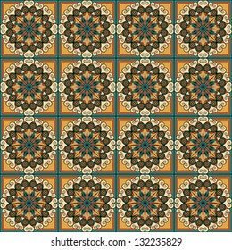 Colorful geometric pattern seamless. Arabesque style