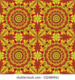 Colorful geometric pattern seamless. Arabesque style