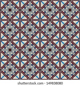 Colorful geometric pattern seamless. Arabesque style