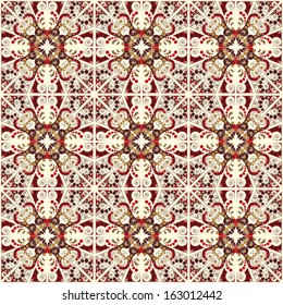 Colorful geometric pattern seamless. Arabesque style