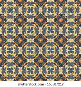 Colorful geometric pattern seamless. Arabesque style