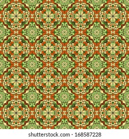 Colorful geometric pattern seamless. Arabesque style
