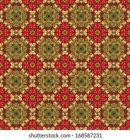 Colorful geometric pattern seamless. Arabesque style