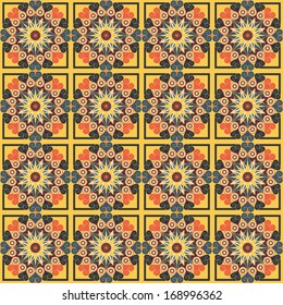 Colorful geometric pattern seamless. Arabesque style