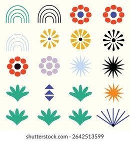 Colorful Geometric Pattern Set for Design Inspiration