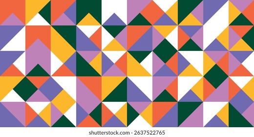 Colorful geometric pattern with triangles