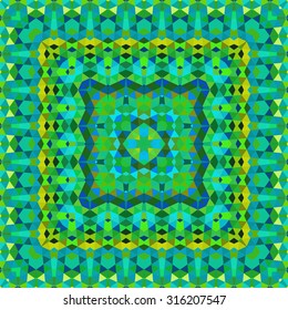 Colorful geometric pattern, vector illustration. Green, yellow colors. 