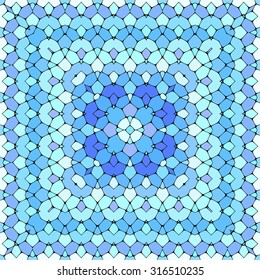 Colorful geometric pattern, vector illustration. Blue, white colors. 
