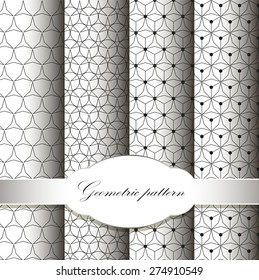 Colorful geometric pattern with vintage frame