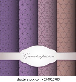 Colorful geometric pattern with vintage frame