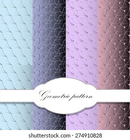 Colorful geometric pattern with vintage frame