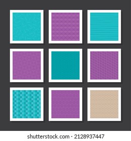 colorful geometric patterns set design