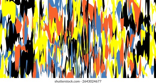 Colorful geometric poster. Checkered with colored geometric shapes. Modern abstract promotional flyer background vector illustration. Geometric poster template, neo brochure pattern. vector