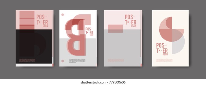 Colorful geometric poster and cover design. Minimal geometric pattern gradients backgrounds. Eps10 vector.