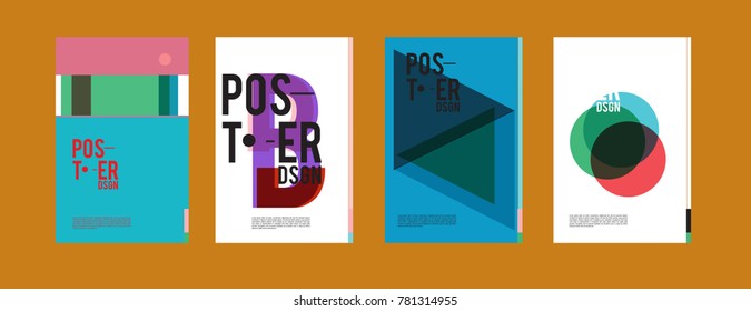 Colorful geometric poster and cover design. Minimal geometric pattern gradients backgrounds. Eps10 vector.

