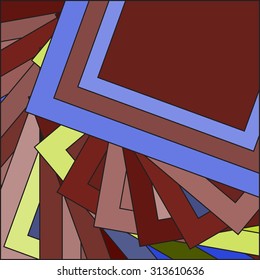 Colorful geometric print. Pattern with geometric shapes. Abstract print. Colorful frame.