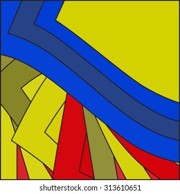 Colorful geometric print. Pattern with geometric shapes. Abstract print. Colorful frame.