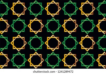Colorful geometric repeating tile pattern vector