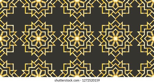 Colorful geometric repeating tile pattern 