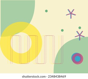 colorful geometric risographic art texture