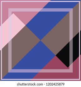 Colorful geometric scarf pattern design