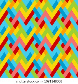Colorful geometric seamless  for background texture by overlap