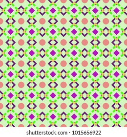 Colorful geometric seamless pattern. Abstract graphic background with repeating texture for fabric textile or paper printing. Tribal ethnic ornate decoration. Arabic, indian, turkish ornament