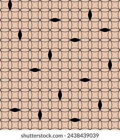 Colorful geometric seamless pattern background. Texture vector. Black and beige color. For fashion, decoration, design etc.