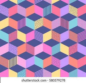 Colorful geometric seamless pattern background