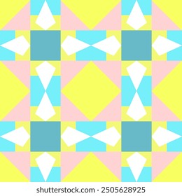 colorful geometric seamless pattern design for tiles, decoration, wallpaper, wrapping paper, fabric, backdrop and etc., abstract background.