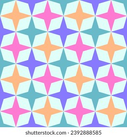 Patrón geométrico y colorido sin soldadura para tela, envoltura, papel y decoración.