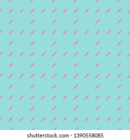 Colorful geometric seamless pattern. Simple minimal vector abstract texture with small shapes, diagonal lines, seeds. Blue and pink color. Minimalist funky repeat background. Cute summer style design