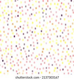 Colorful geometric seamless pattern with squares. Abstract vector confetti. Artistic illustration for fabric design, wallpaper, decorative paper, web design, background, postcards, bookmarks.