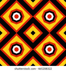 colorful geometric seamless pattern with squares and octagons