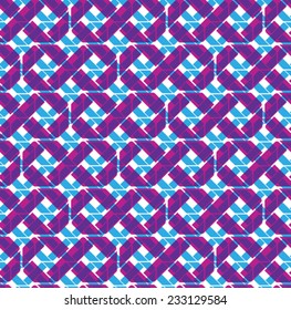 Colorful geometric seamless pattern, symmetric endless vector background with crossed lines. Abstract crossing concept covering.