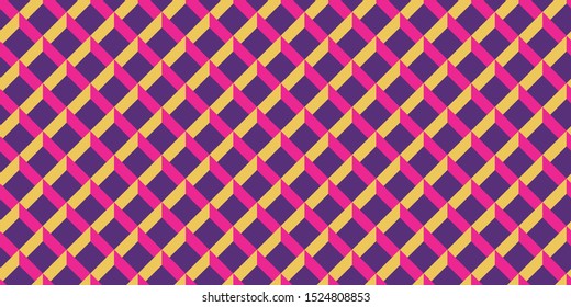 Colorful geometric seamless pattern vector digital art.